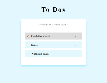 screenshot of project 1